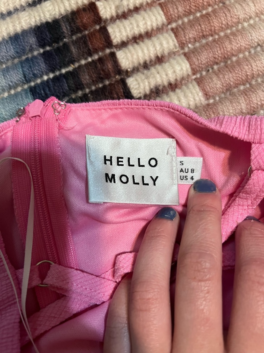 Hello Molly Bubblegum Pink Mini Dress with Spaghetti Straps - Picture 6 of 8